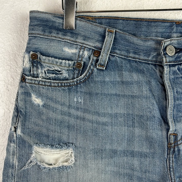 Vintage Levi’s 501 Premium distressed cutoff denim shorts - Picture 2 of 6